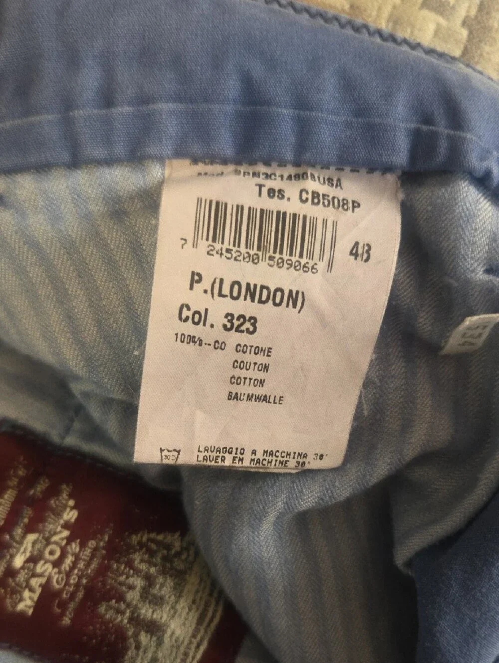Mason Light Blue Men’s Chinos